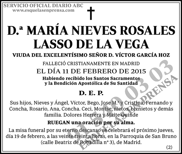 María Nieves Rosales Lasso de la Vega